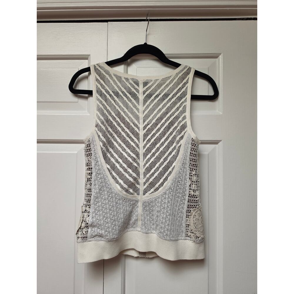 Byron Lars Beauty Mark Mixed Media Tank Top 0 - Picture 8 of 9